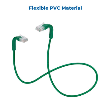 InstallerParts Ethernet Cable CAT6A UTP Bendable Slim Cable- Green- Professional Series - 10Gigabit/Sec Network/High Speed, 28AWG, 550MHZ