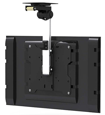 InstallerParts Folding TV Ceiling Mount - for 17 to 37 inch Flat Screen Display and Monitor of up to 44 Pounds, Adjustable Flip Down and Swivel Angle, VESA 75x75 mm to 200x200 mm, Black TV Mount
