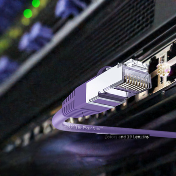 Ethernet Patch Cable CAT6 Cable Shield - Purple - Professional Series - 10Gigabit/Sec Network/Internet Cable, 550MHZ