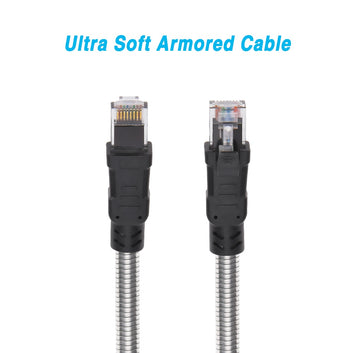 InstallerParts Cat.6A Patch Cable Armored, 24AWG