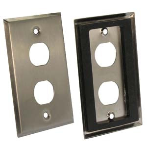 InstallerParts Single Gang Stainliss Wall Plate with Water Seal