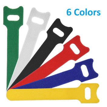 InstallerParts Cable Management Hook and Loop Wrap Strap 1/2" Width Assorted colors