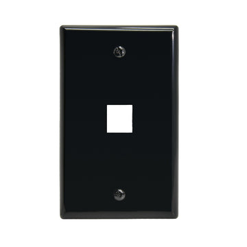 Single-gang wall plate in black