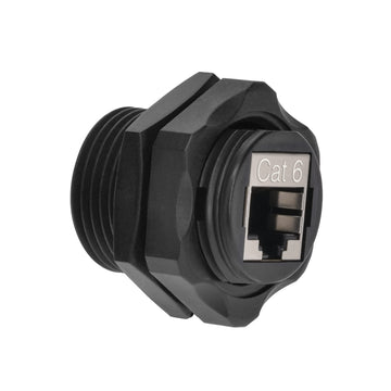 Cat6 shielded panel mount bulkhead coupler