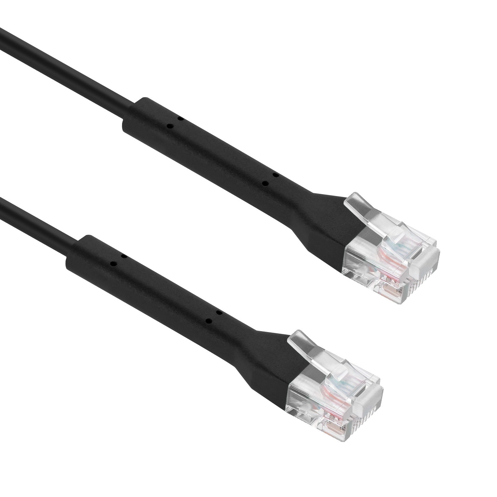 InstallerParts Ethernet Cable CAT6A UTP Bendable Slim Cable- Black- Professional Series - 10Gigabit/Sec Network/High Speed, 28AWG, 550MHZ