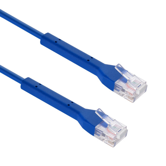 InstallerParts Ethernet Cable CAT6A UTP Bendable Slim Cable- Blue- Professional Series - 10Gigabit/Sec Network/High Speed, 28AWG, 550MHZ