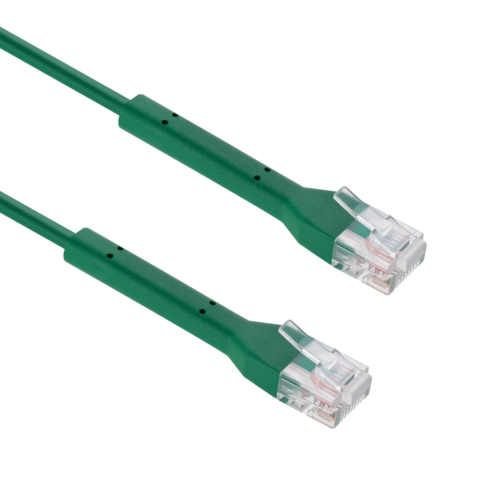 InstallerParts Ethernet Cable CAT6A UTP Bendable Slim Cable- Green- Professional Series - 10Gigabit/Sec Network/High Speed, 28AWG, 550MHZ