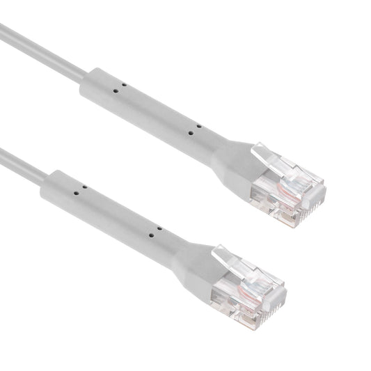InstallerParts Ethernet Cable CAT6A UTP Bendable Slim Cable- Gray- Professional Series - 10Gigabit/Sec Network/High Speed, 28AWG, 550MHZ
