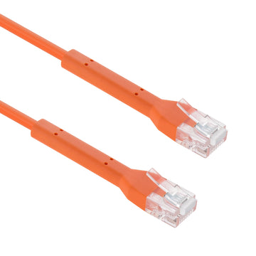 InstallerParts Ethernet Cable CAT6A UTP Bendable Slim Cable- Orange- Professional Series - 10Gigabit/Sec Network/High Speed, 28AWG, 550MHZ