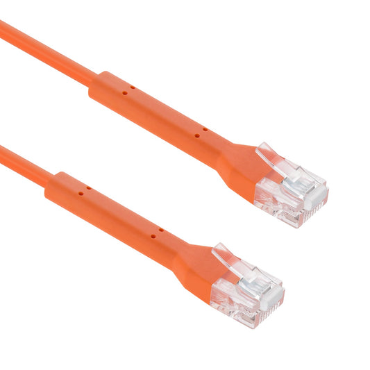 InstallerParts Ethernet Cable CAT6A UTP Bendable Slim Cable- Orange- Professional Series - 10Gigabit/Sec Network/High Speed, 28AWG, 550MHZ