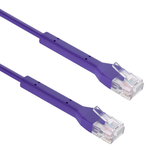 InstallerParts Ethernet Cable CAT6A UTP Bendable Slim Cable- Purple- Professional Series - 10Gigabit/Sec Network/High Speed, 28AWG, 550MHZ