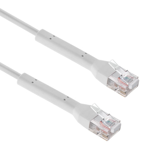 InstallerParts Ethernet Cable CAT6A UTP Bendable Slim Cable- White- Professional Series - 10Gigabit/Sec Network/High Speed, 28AWG, 550MHZ