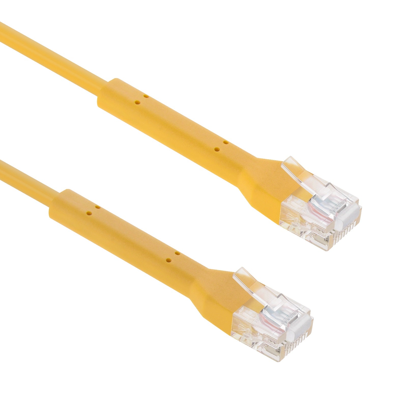 InstallerParts Ethernet Cable CAT6A UTP Bendable Slim Cable- Yellow- Professional Series - 10Gigabit/Sec Network/High Speed, 28AWG, 550MHZ