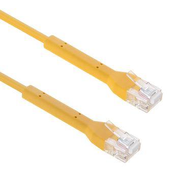 InstallerParts Ethernet Cable CAT6A UTP Bendable Slim Cable- Yellow- Professional Series - 10Gigabit/Sec Network/High Speed, 28AWG, 550MHZ