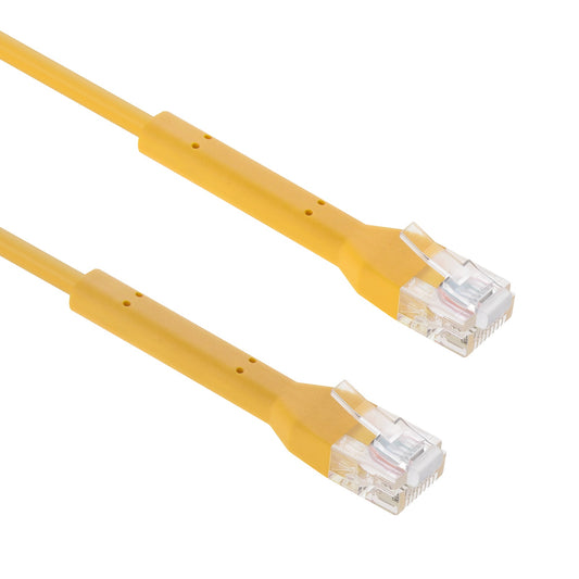 InstallerParts Ethernet Cable CAT6A UTP Bendable Slim Cable- Yellow- Professional Series - 10Gigabit/Sec Network/High Speed, 28AWG, 550MHZ