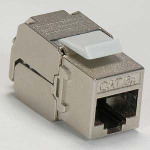 InstallerParts Cat.6A Shielded RJ45 110 Type Keystone Jack,180-Degree