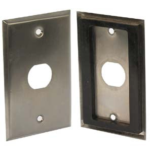 InstallerParts Single Gang Stainliss Wall Plate with Water Seal