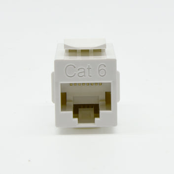 InstallerParts Cat6 RJ45 Right Angle Coupler Keystone Latch, White