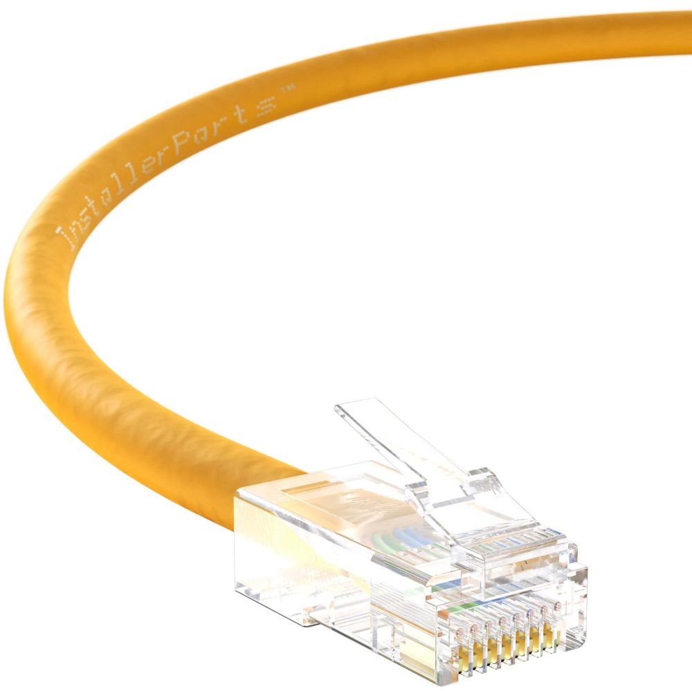 Ethernet Patch Cable CAT6 Cable UTP Non-Booted - Yellow - Professional Series - 10Gigabit/Sec Network/Internet Cable, 550MHZ